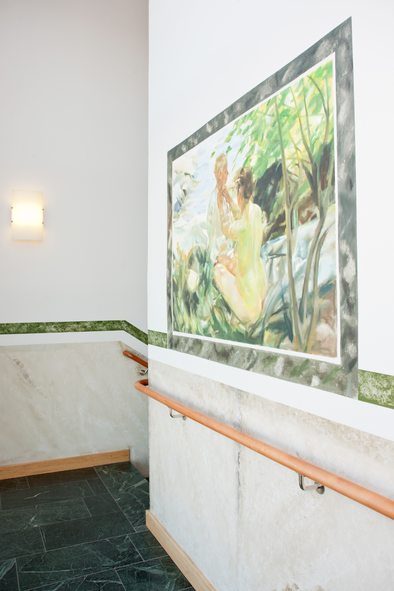 Reproduktion av Claes-Åke Schlönzig - Anders Zorn - Kvinna som klär sitt barn
